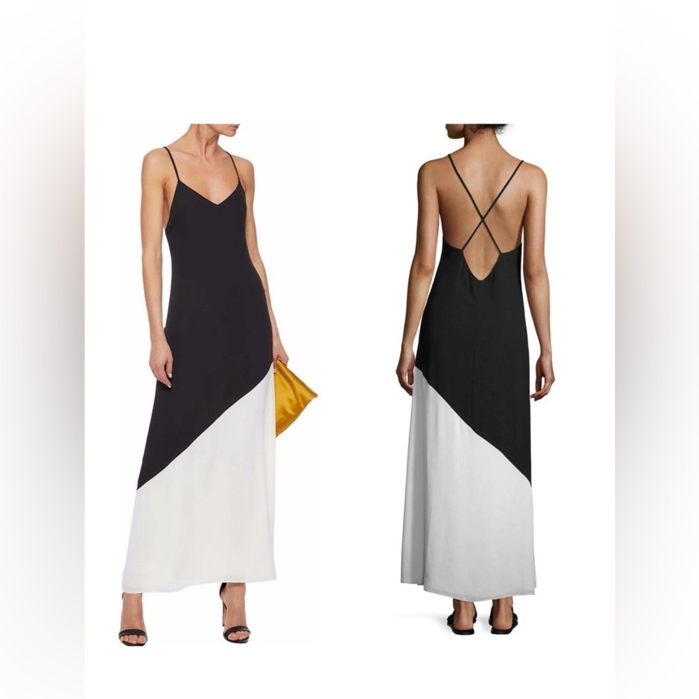 Alice + Olivia Black and White Maxi Dress